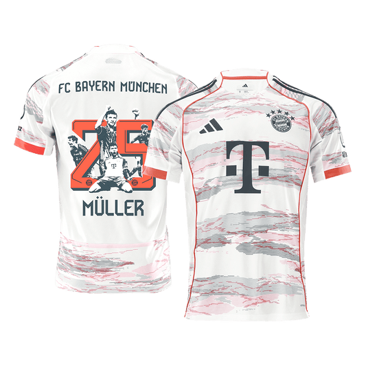 M¨¹LLER Special #25 Bayern Munich Away Soccer Jersey 2025/26 White