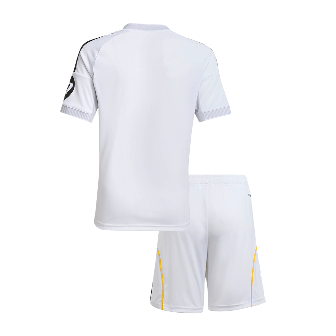 Real Madrid Home Kids White Soccer Jerseys Kit 2025/26