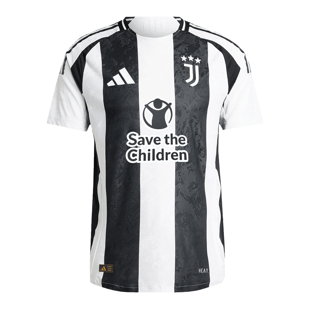 Authentic Soccer Jersey Juventus Home Shirt 2024/25 Save The Children Sponsor