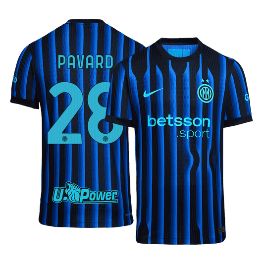 PAVARD #28 Inter Milan Home Authentic Soccer Jersey 2025/26
