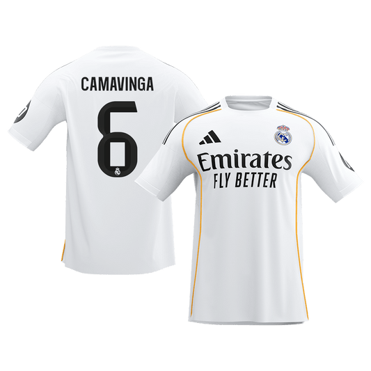 CAMAVINGA #6 Real Madrid Home Soccer Jersey 2025/26