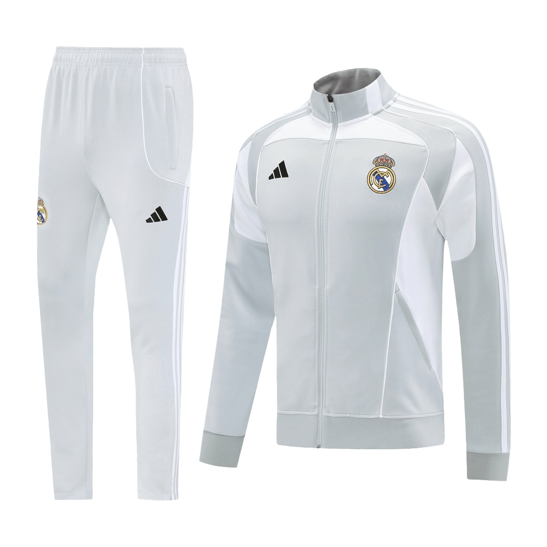 Real Madrid Home Jacket Tracksuit 2025/26 Gray