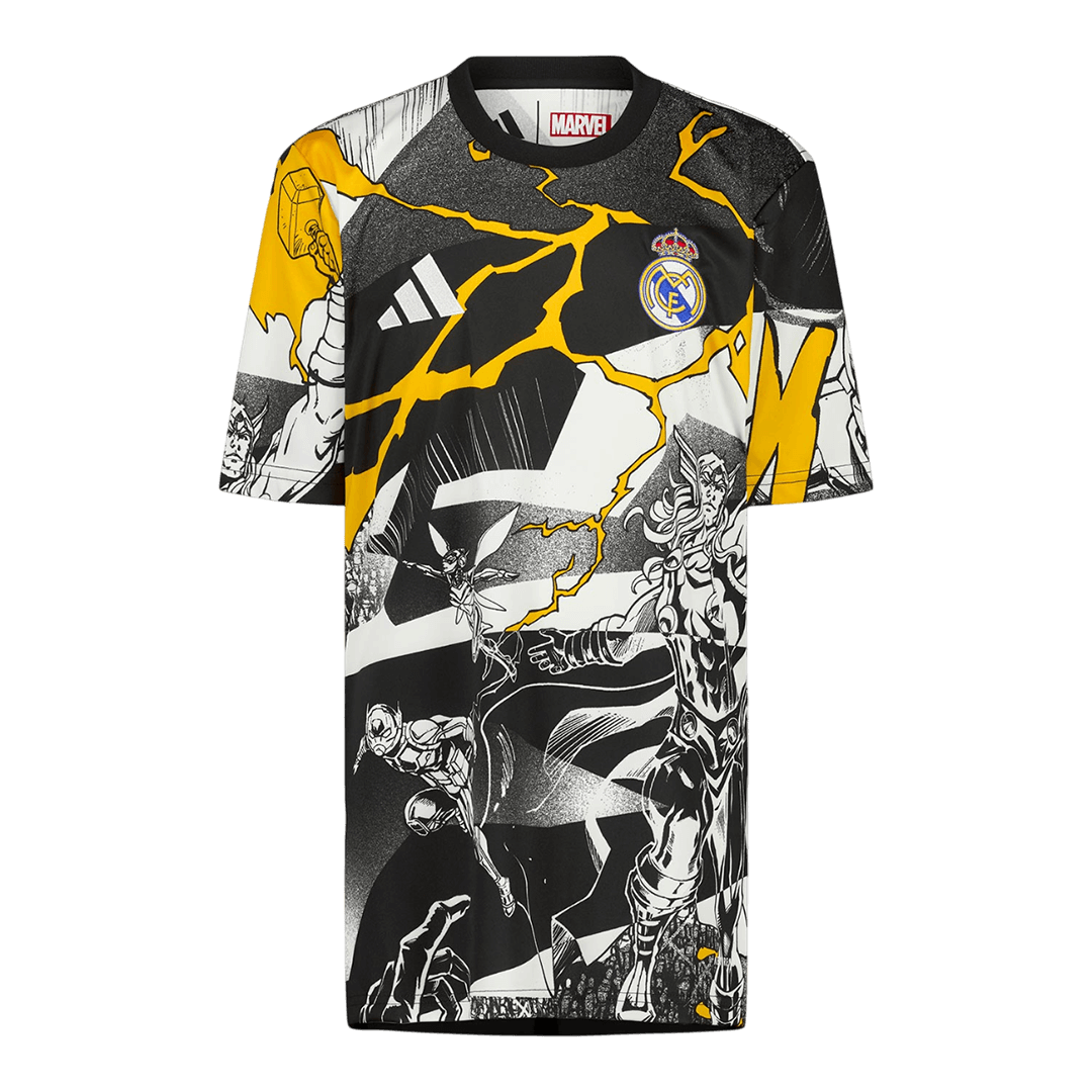 Real Madrid X Marvel Jersey 2025/26 Black&White