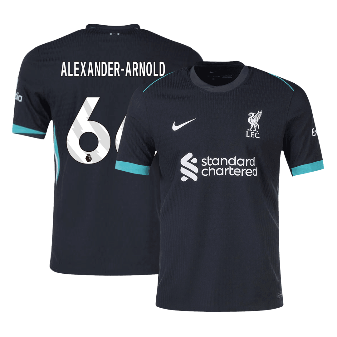Authentisches ALEXANDER-ARNOLD #66 Liverpool Auswärts-Fußballtrikot 2024/25