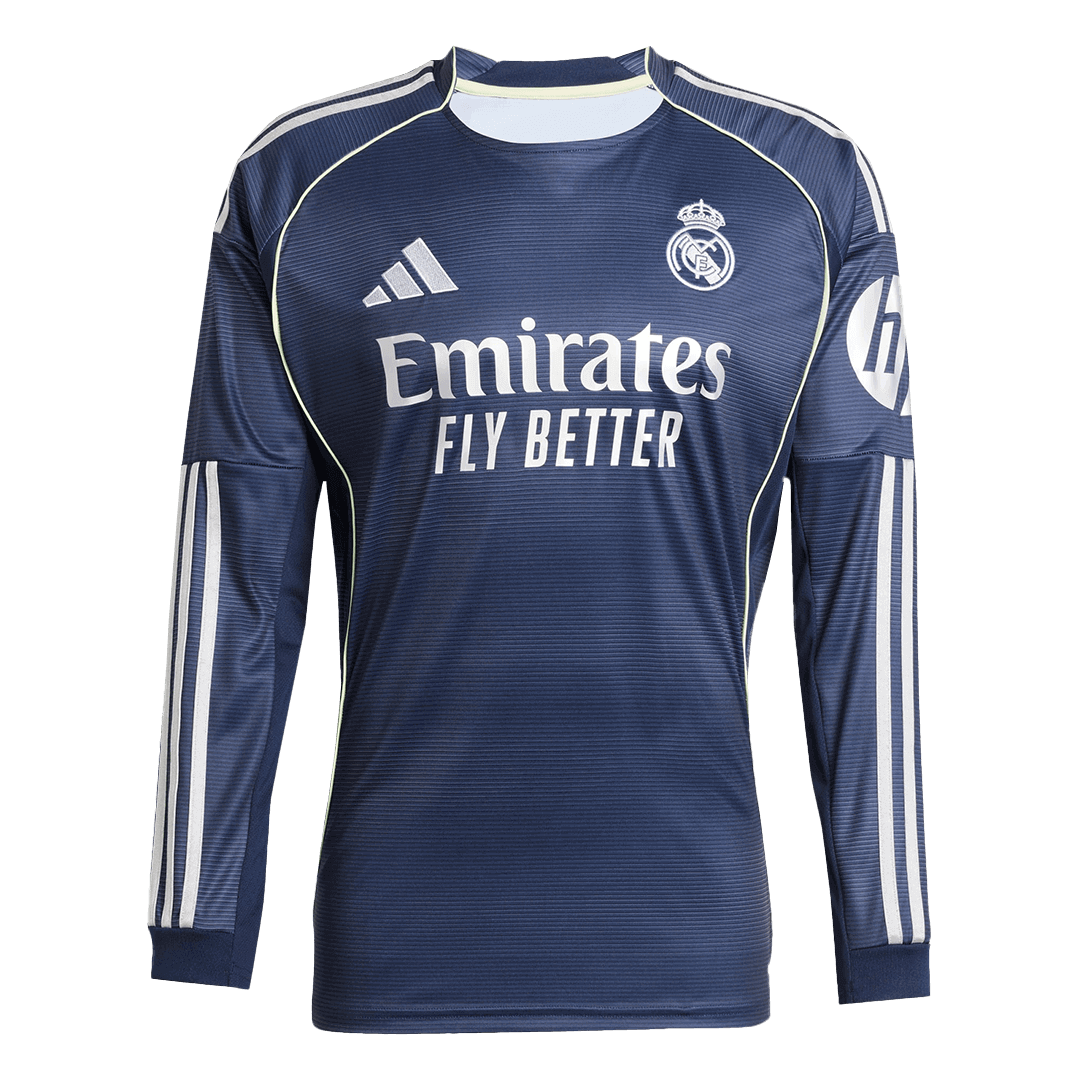 Real Madrid Away Long Sleeve Soccer Jersey 2025/26