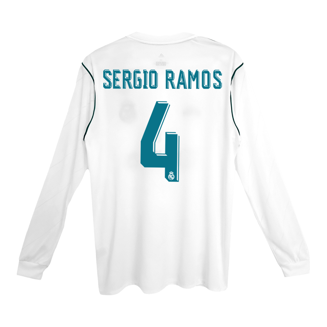 #4 SERGIO RAMOS Retro-Trikot von Real Madrid, Heimtrikot 2017/18