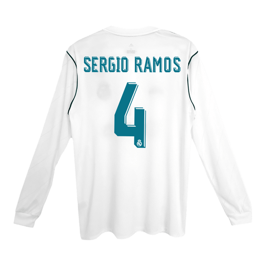 #4 SERGIO RAMOS Retro-Trikot von Real Madrid, Heimtrikot 2017/18