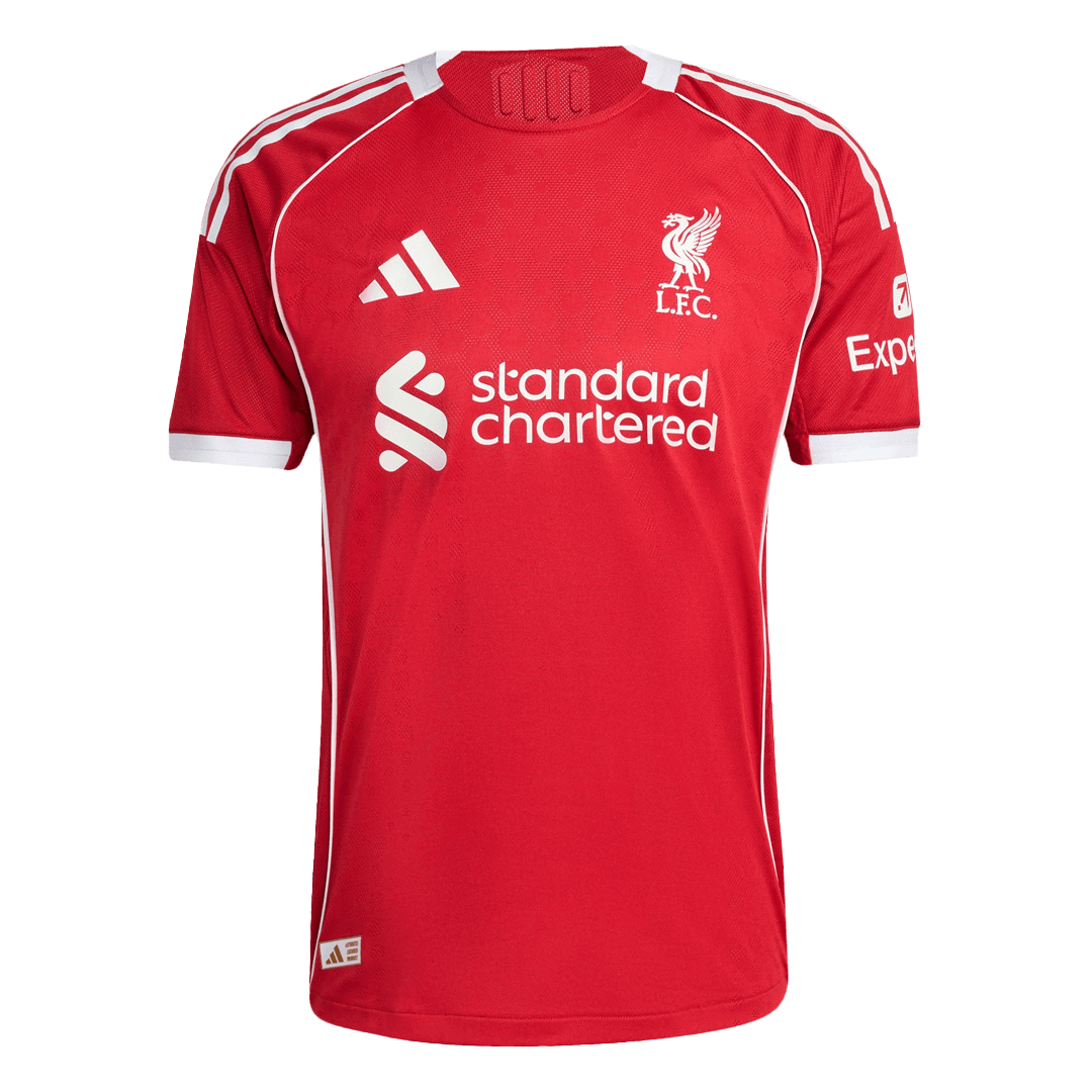 VIRGIL #4 Liverpool Home Authentic Soccer Jersey 2025/26