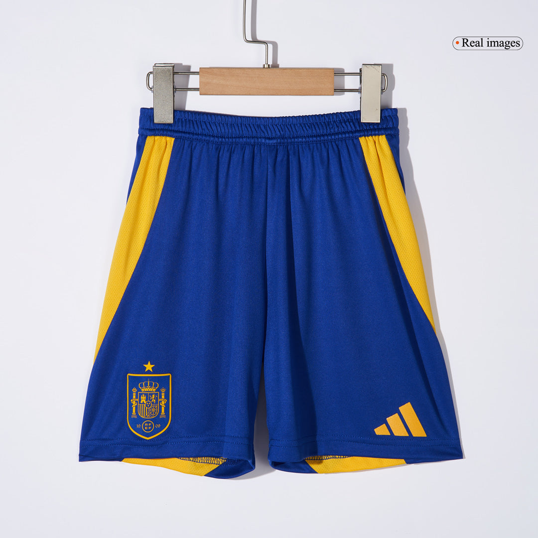 Gift-Kid's Spain Home Soccer Jersey Kit(Jersey+Shorts) Euro 2024