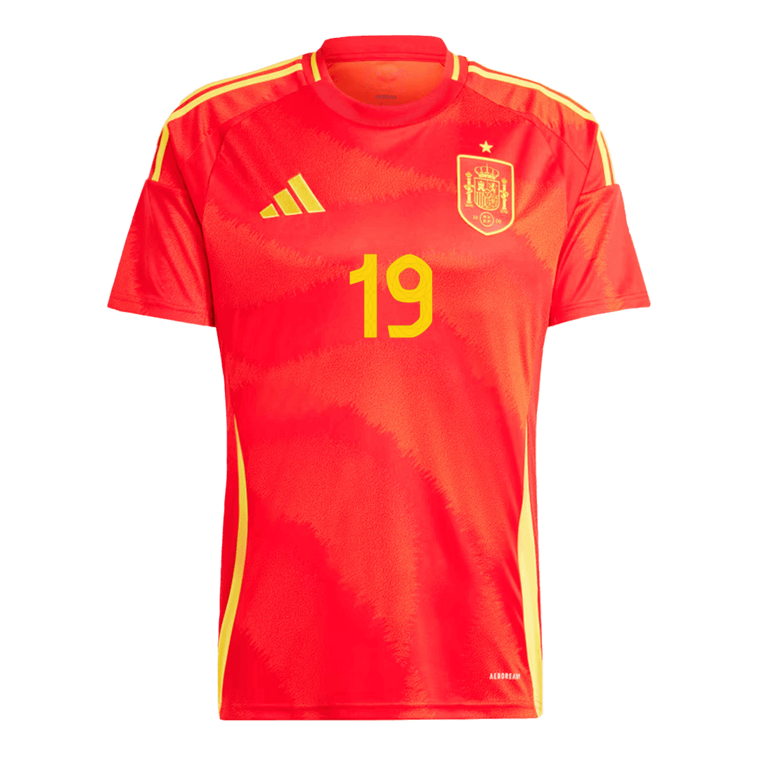 LAMINE YAMAL #19 Spanien Heimtrikot EM 2024