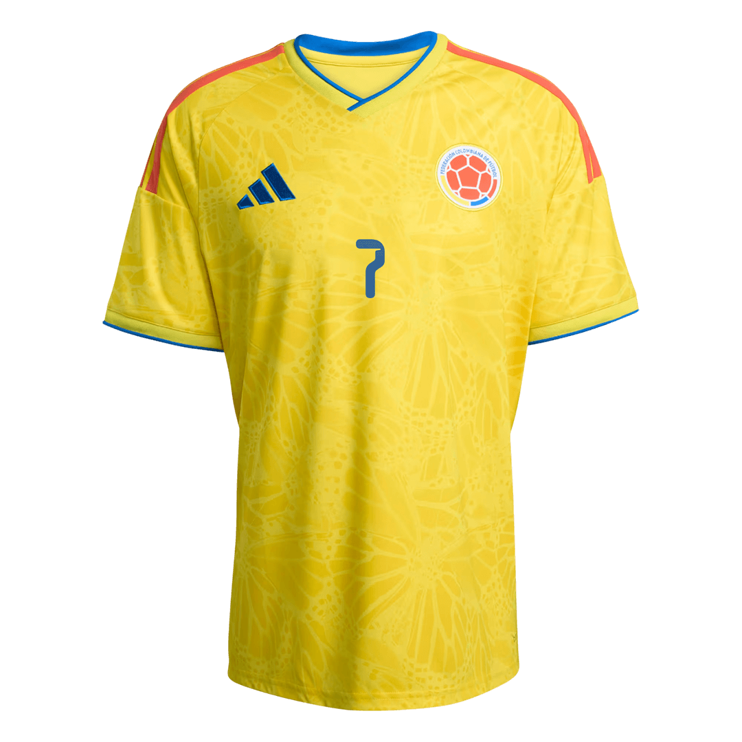 LUIS DíAZ #7 Colombia Home Soccer Jersey World Cup 2026