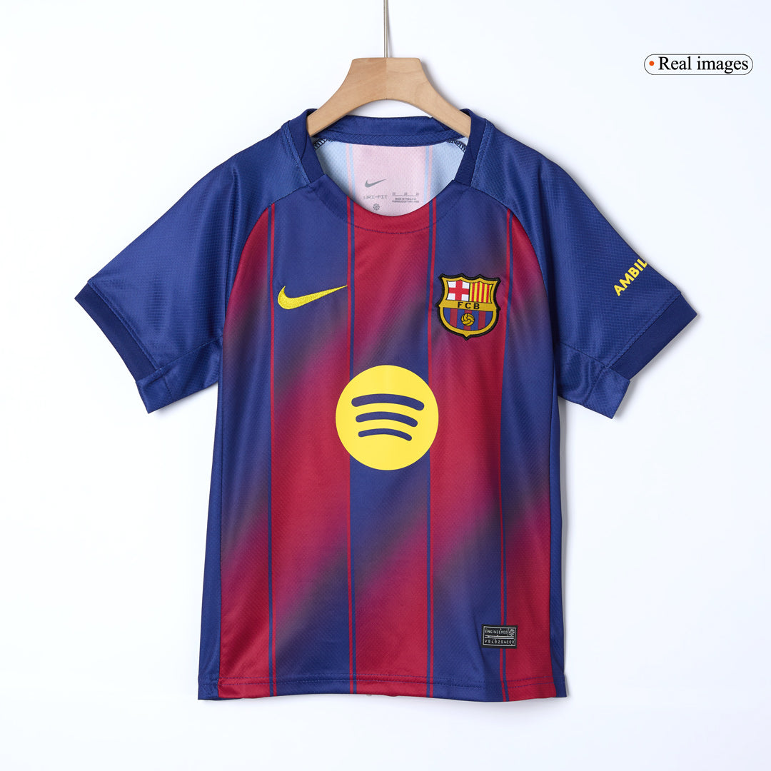 Kids Barcelona Custom Home Soccer Kits 2025/26