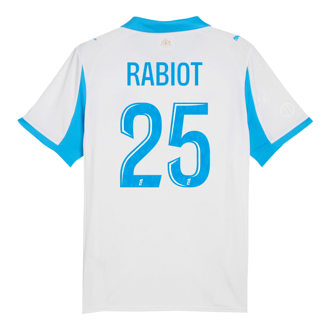 RABIOT #25 Marseille Home Soccer Jersey 2025/26