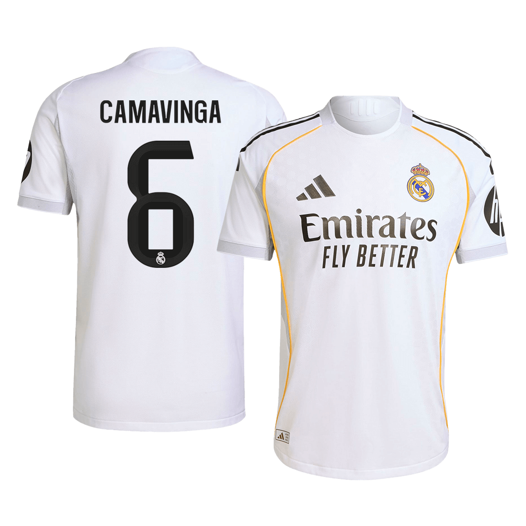 CAMAVINGA #6 Real Madrid Home Authentic Soccer Jersey 2025/26