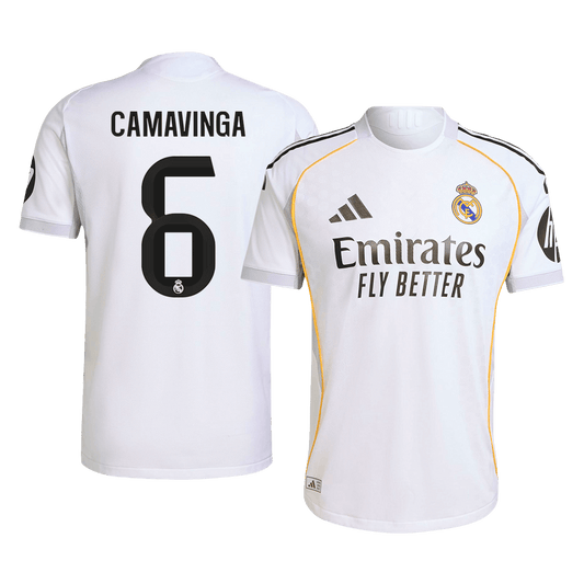CAMAVINGA #6 Real Madrid Home Authentic Soccer Jersey 2025/26