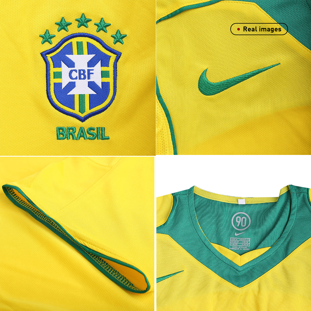 Retro 2004 Brazil Home Soccer Jersey