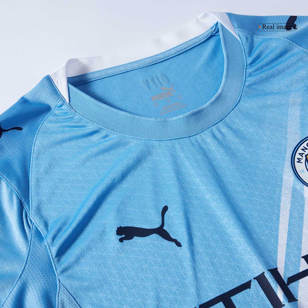 RODRIGO #16 Authentic Manchester City Home Soccer Jersey 2025/26 Blue Jersey - Club World Cup