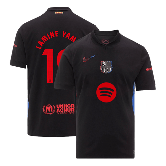 LAMINE YAMAL #19 Barcelona Auswärts-Fußballtrikot 2024/25 – Spotify-Logo ohne Text