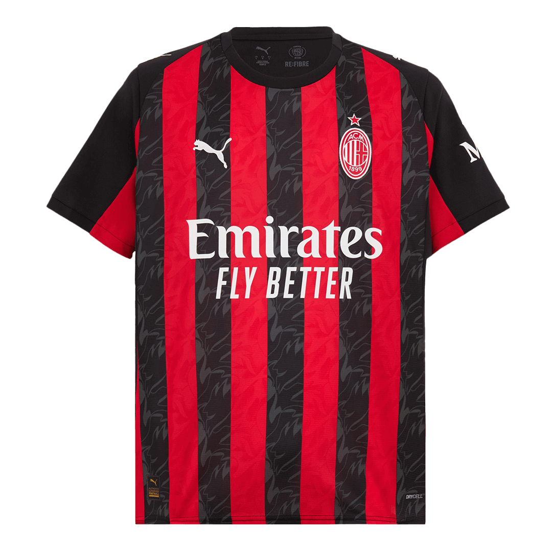 RAFA LEAO #10 AC Milan Home Soccer Jersey 2025/26 Red&Black