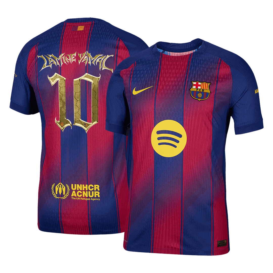 LAMINE YAMAL #10 Barcelona Home Authentic Jersey 2025/26 Kopa Trophy Edition