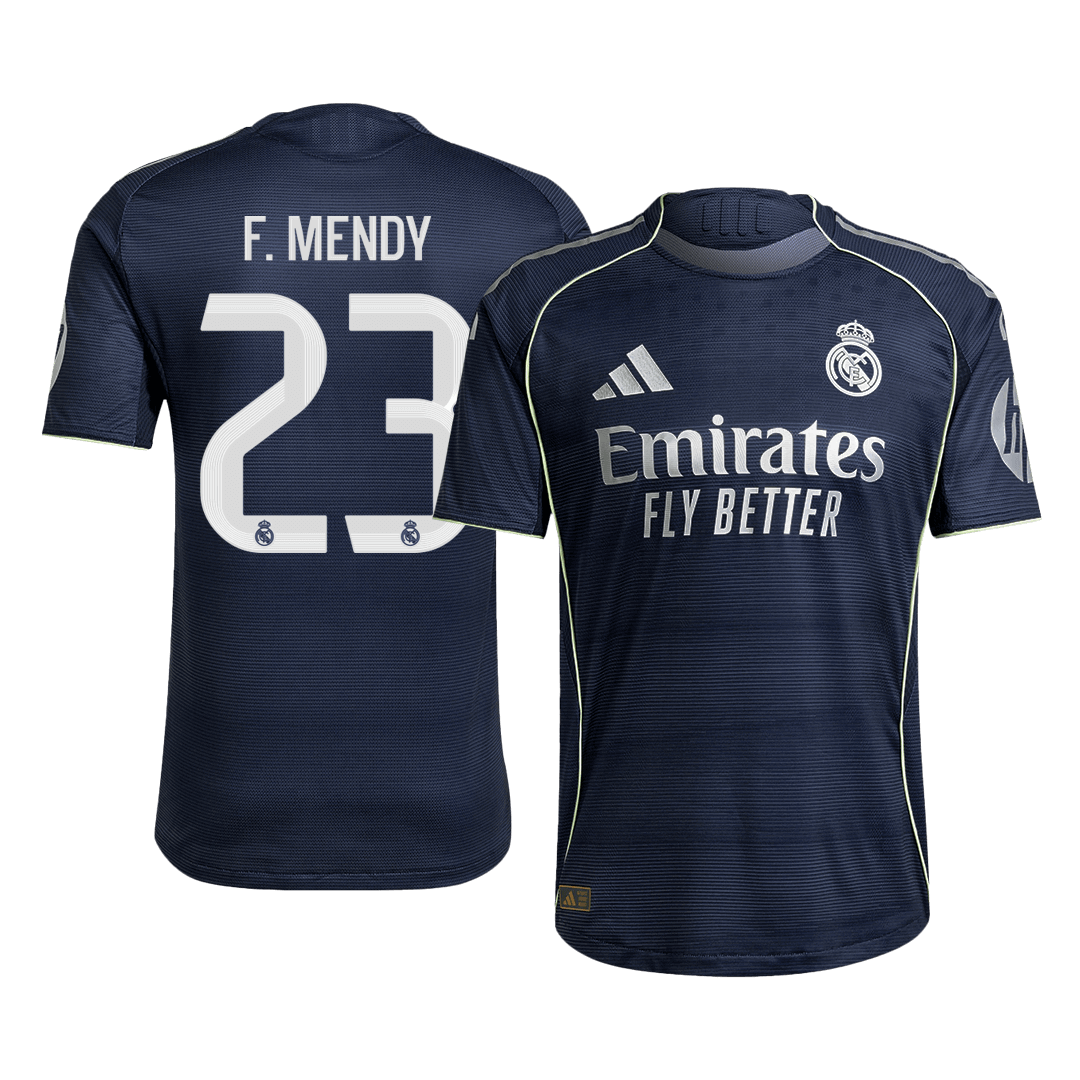 F.MENDY #23 Real Madrid Away Authentic Soccer Jersey 2025/26