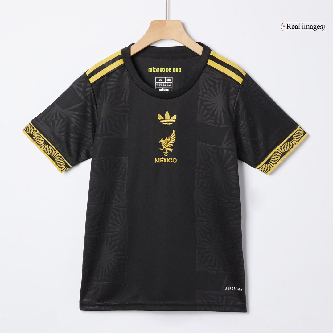 Mexico Third Away Kids Soccer Jerseys Kit 2025 - Gold Cup