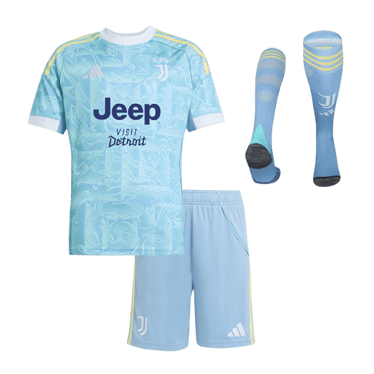 Juventus Away Kids Soccer Jerseys Full Kit 2025/26