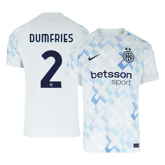 DUMFRIES #2 Inter Milan Away Soccer Jersey 2025/26
