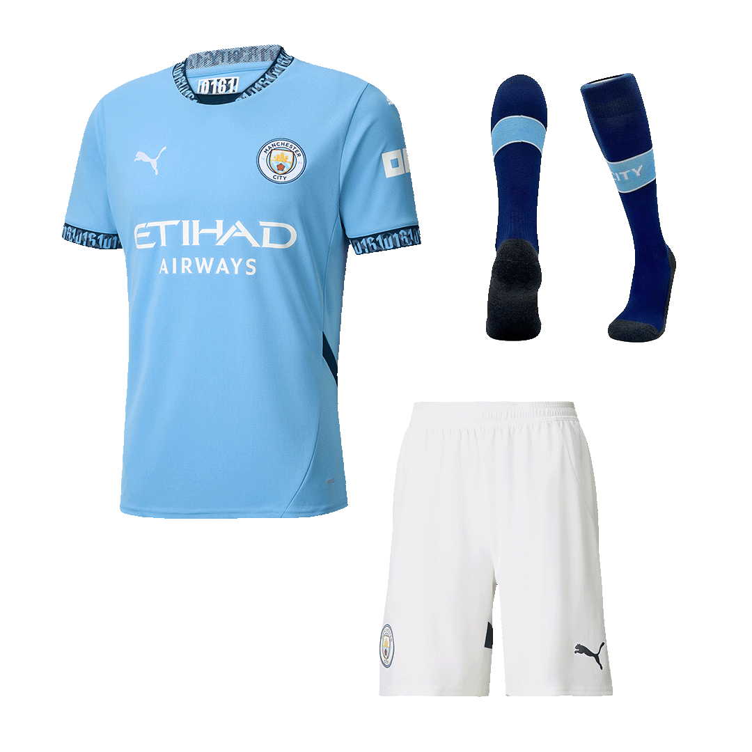 Manchester City Home Soccer Jersey Kit(Shirt+Shorts+Socks) 2024/25