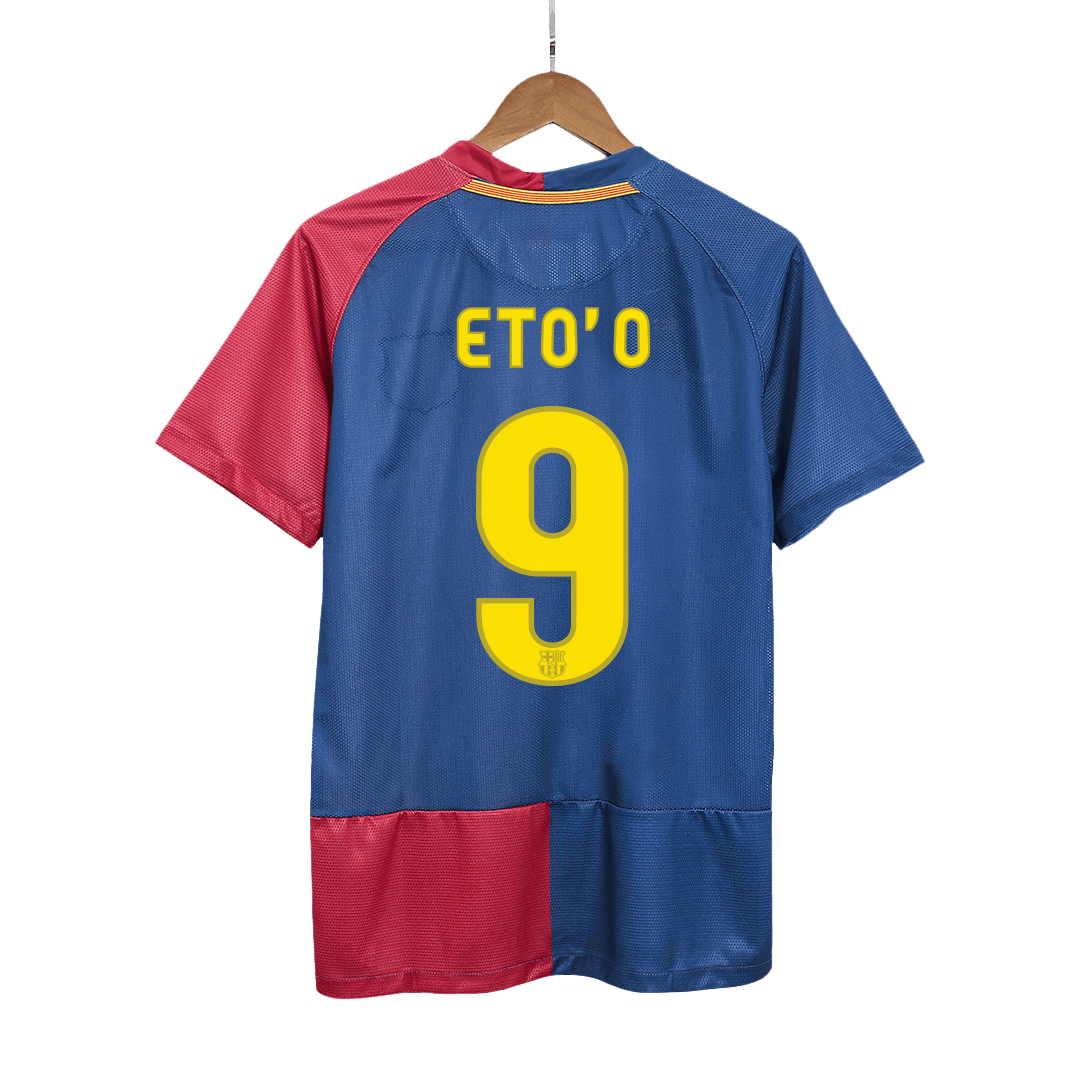 Retro Jersey ETO'O #9 Barcelona Retro Jersey Home Soccer Shirt 2008/09 UCL Final