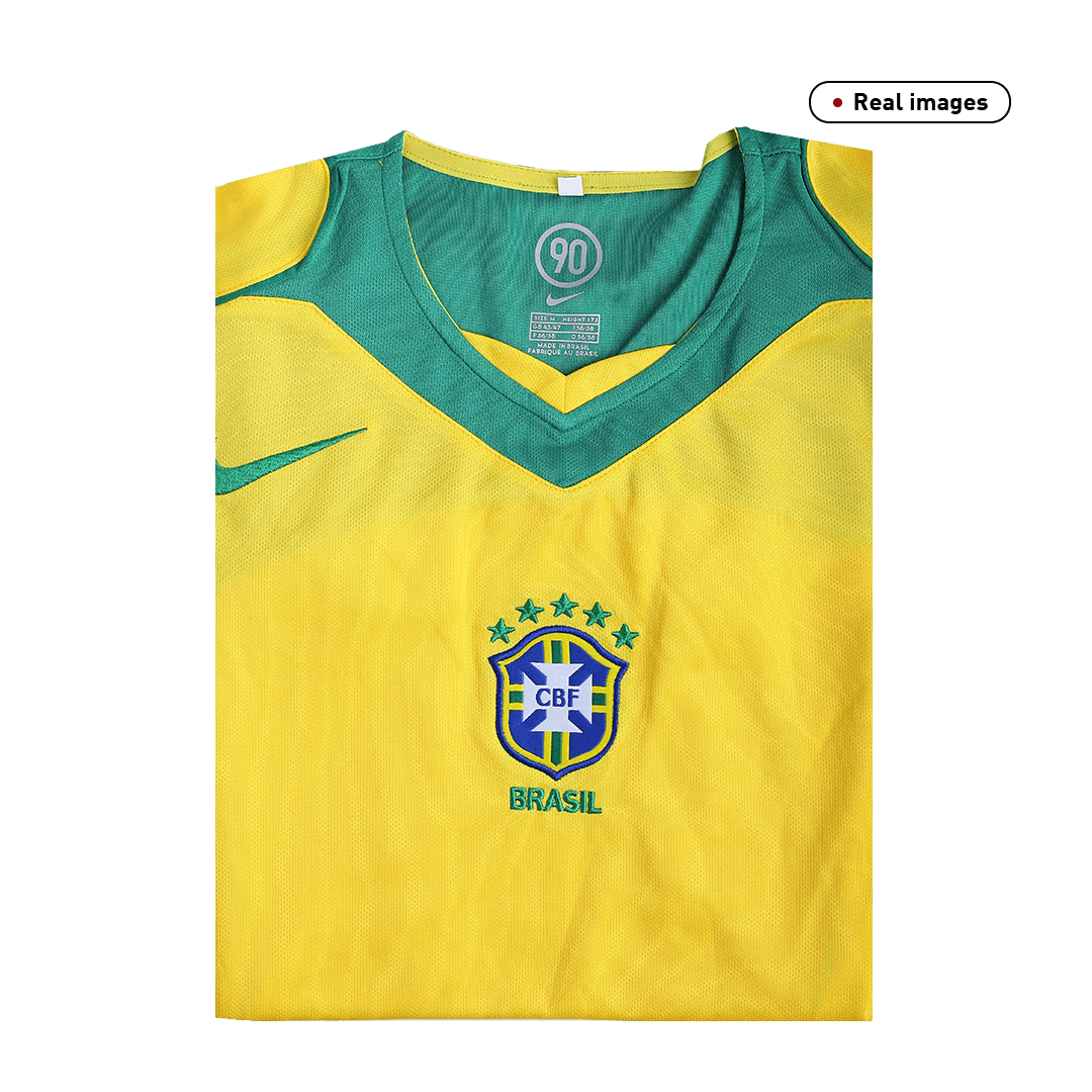 Retro 2004 Brazil Home Soccer Jersey