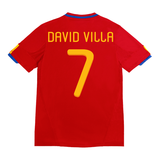 Retro DAVID VILLA #7 2010 Spanien Heimtrikot