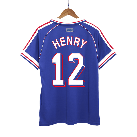 Camiseta retro de fútbol local de Francia HENRY #12 1998