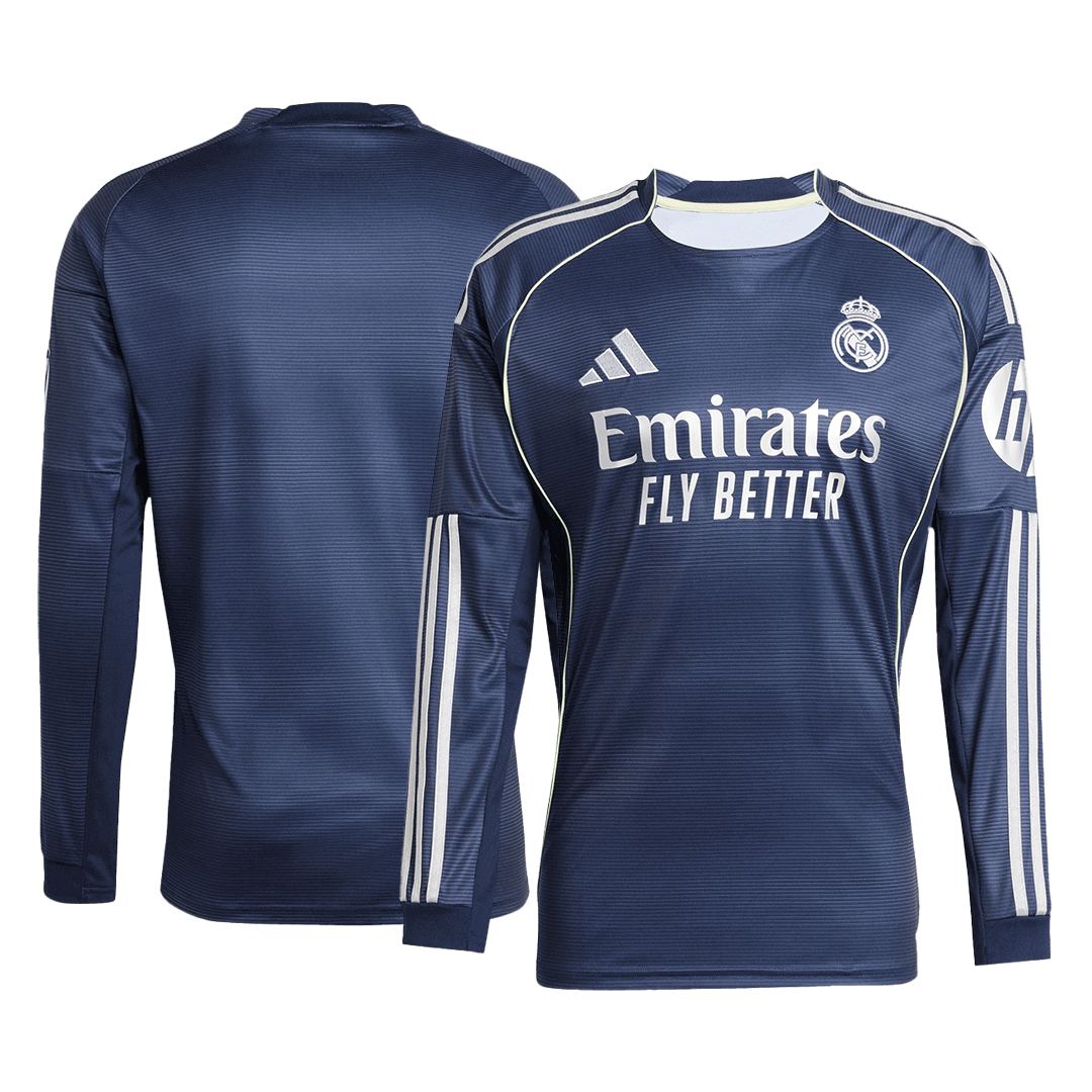 Real Madrid Away Long Sleeve Soccer Jersey 2025/26