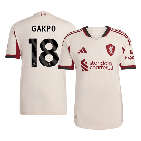 GAKPO #18 Liverpool Away Authentic Soccer Jersey 2025/26
