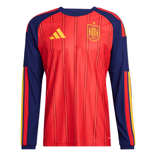 Spain Home Long Sleeve Player Version Jersey World Cup 2026