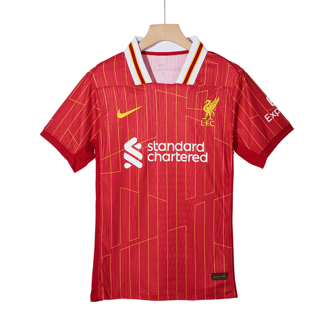 Authentisches CHAMPIONS #20 Liverpool Heim-Fußballtrikot 2024/25 Rot