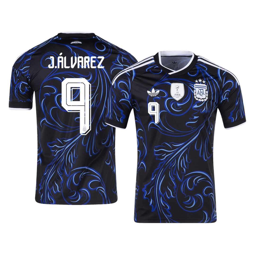 J. ÁLVAREZ #9 Argentina Away Soccer Jersey World Cup 2026