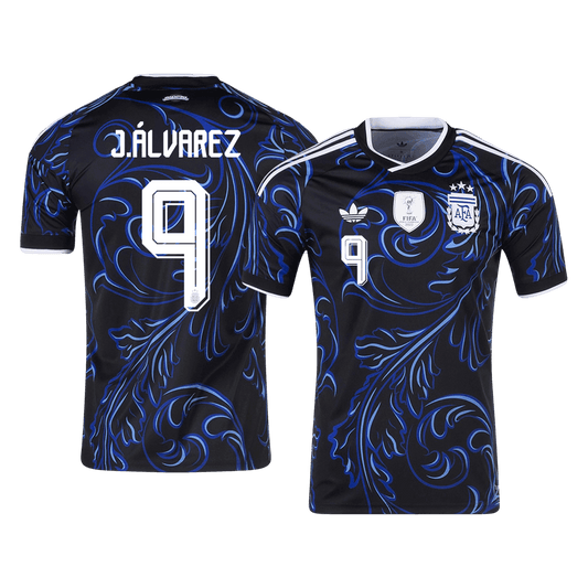 J. ÁLVAREZ #9 Argentina Away Soccer Jersey World Cup 2026