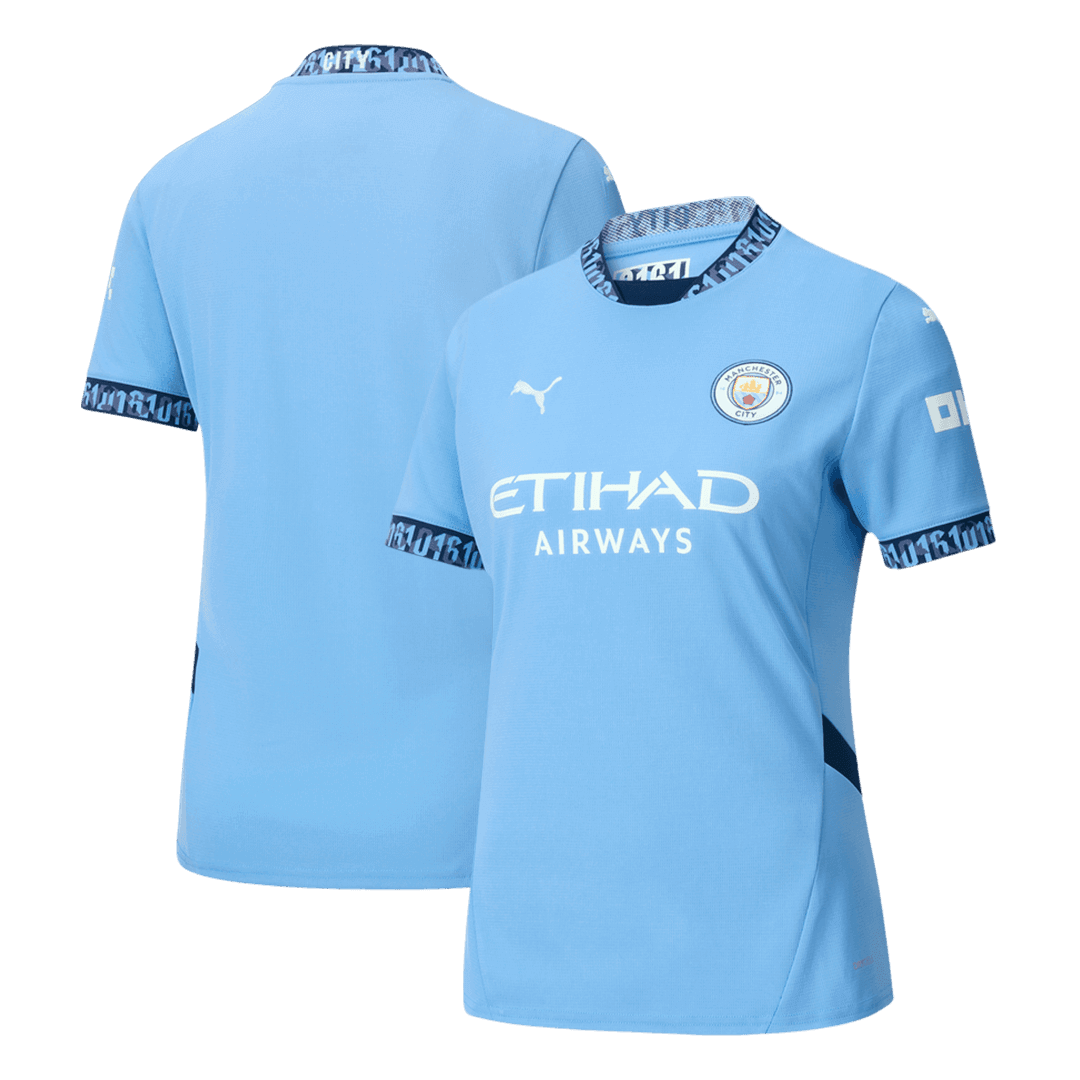 Gift-Women's Manchester City Home Soccer Jersey Shirt 2024/25