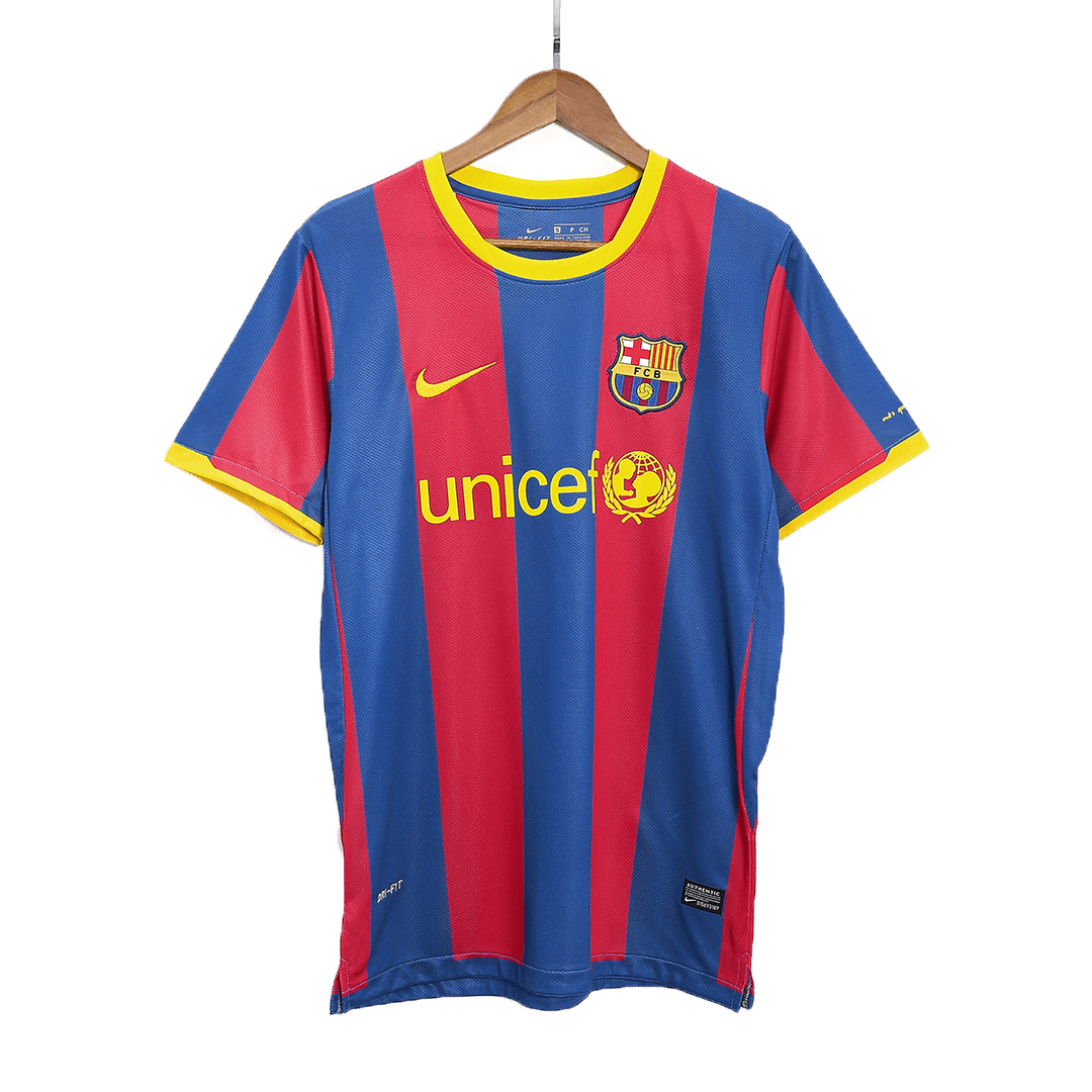 Retro Jersey DAVID VILLA #7 Barcelona Retro Jersey Home Soccer Shirt 2010/11