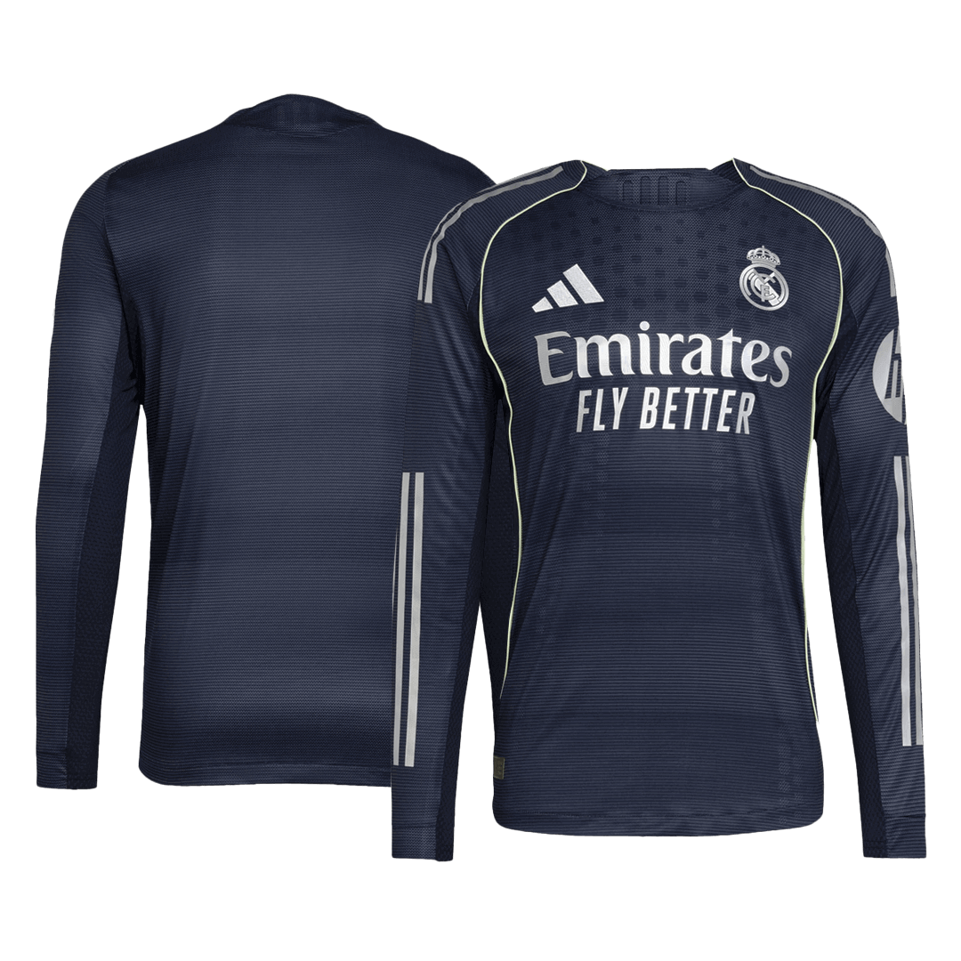 Player Version Real Madrid Away Long Sleeve Soccer Jersey 2025/26