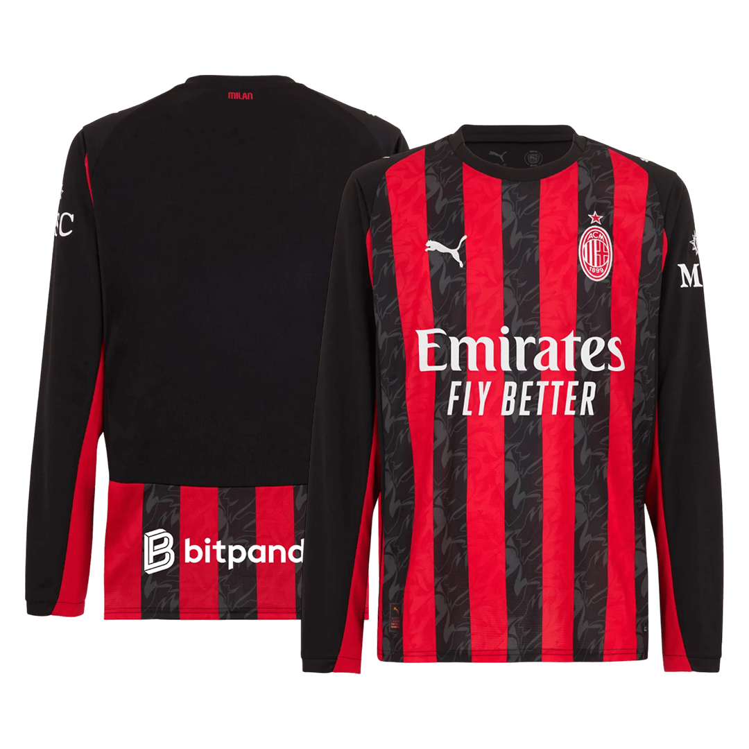 AC Milan Home Long Sleeve Jersey 2025/26