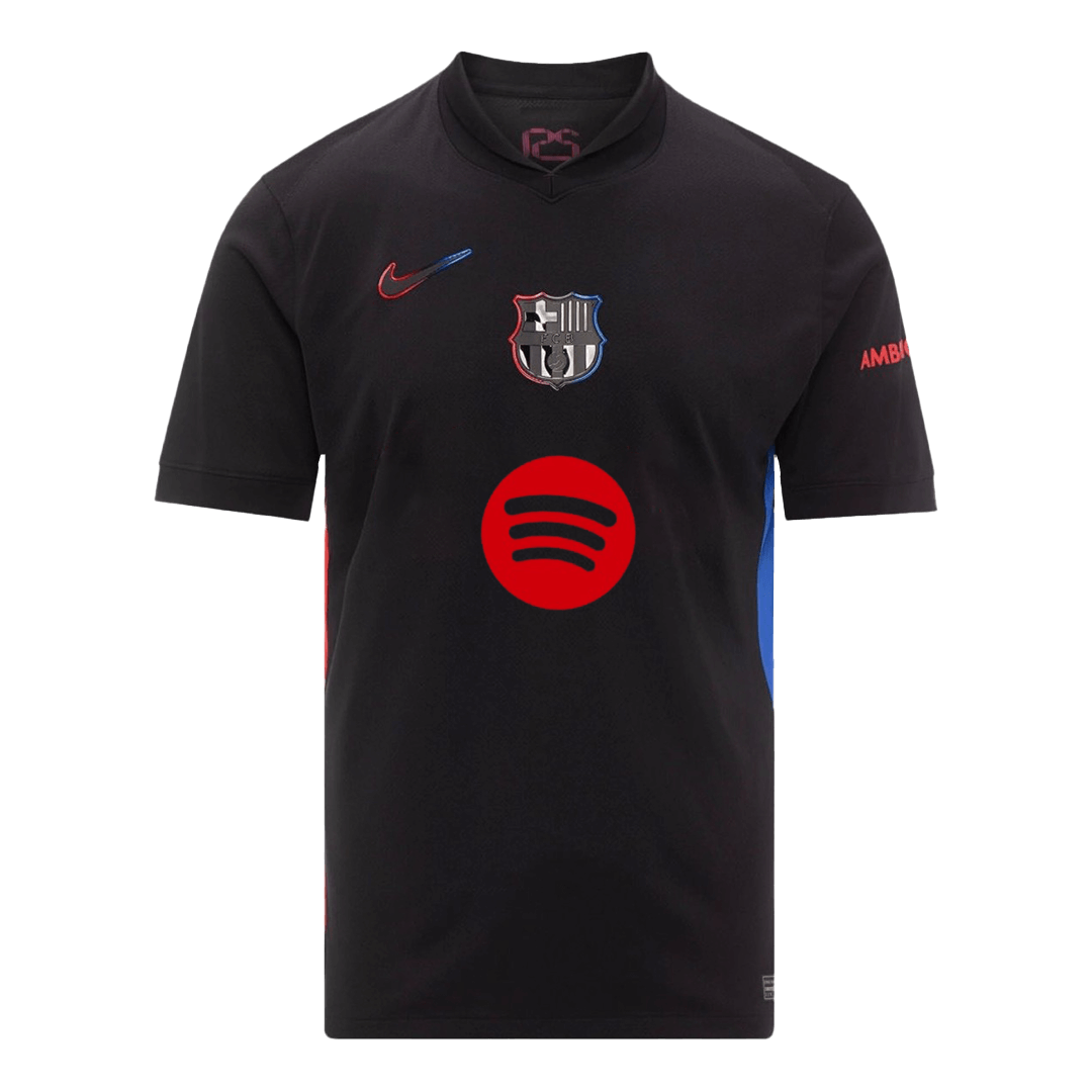Barcelona RAPHINHA #11 Fußballtrikot Auswärtstrikot Custom 2024/25 Spotify Logo ohne Text