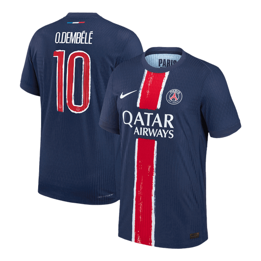 PSG Authentic O.DEMBÉLÉ #10 Soccer Jersey PSG Home Shirt 2024/25  - UCL